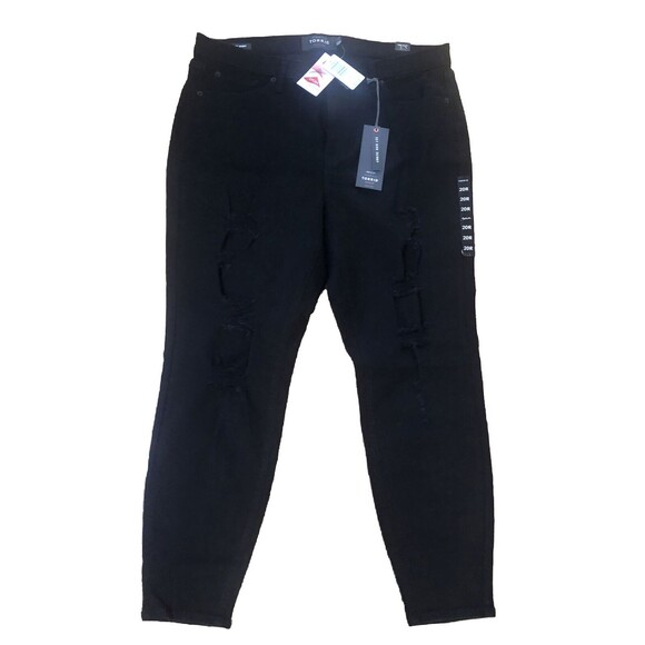NEW Torrid Women’s SKY HIGH LYCRA SKINNY JEAN PREMIUM STRETCH BLACK sz 20R NWT - Picture 1 of 8
